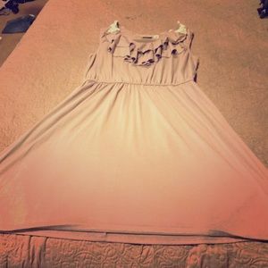 Ruffle front, sleeveless sundress